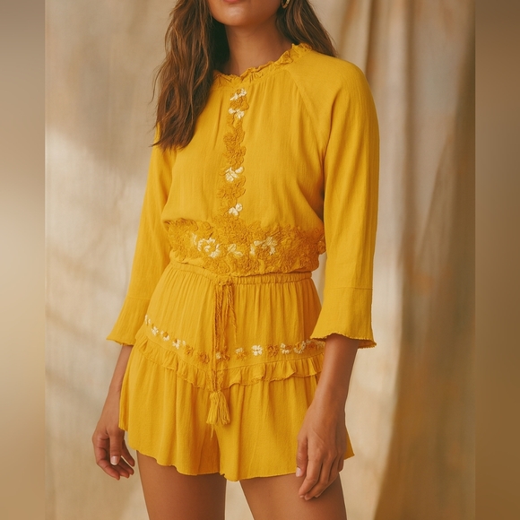 NWT ANTHRO | $145 Raga Open Back Romper - Picture 1 of 6